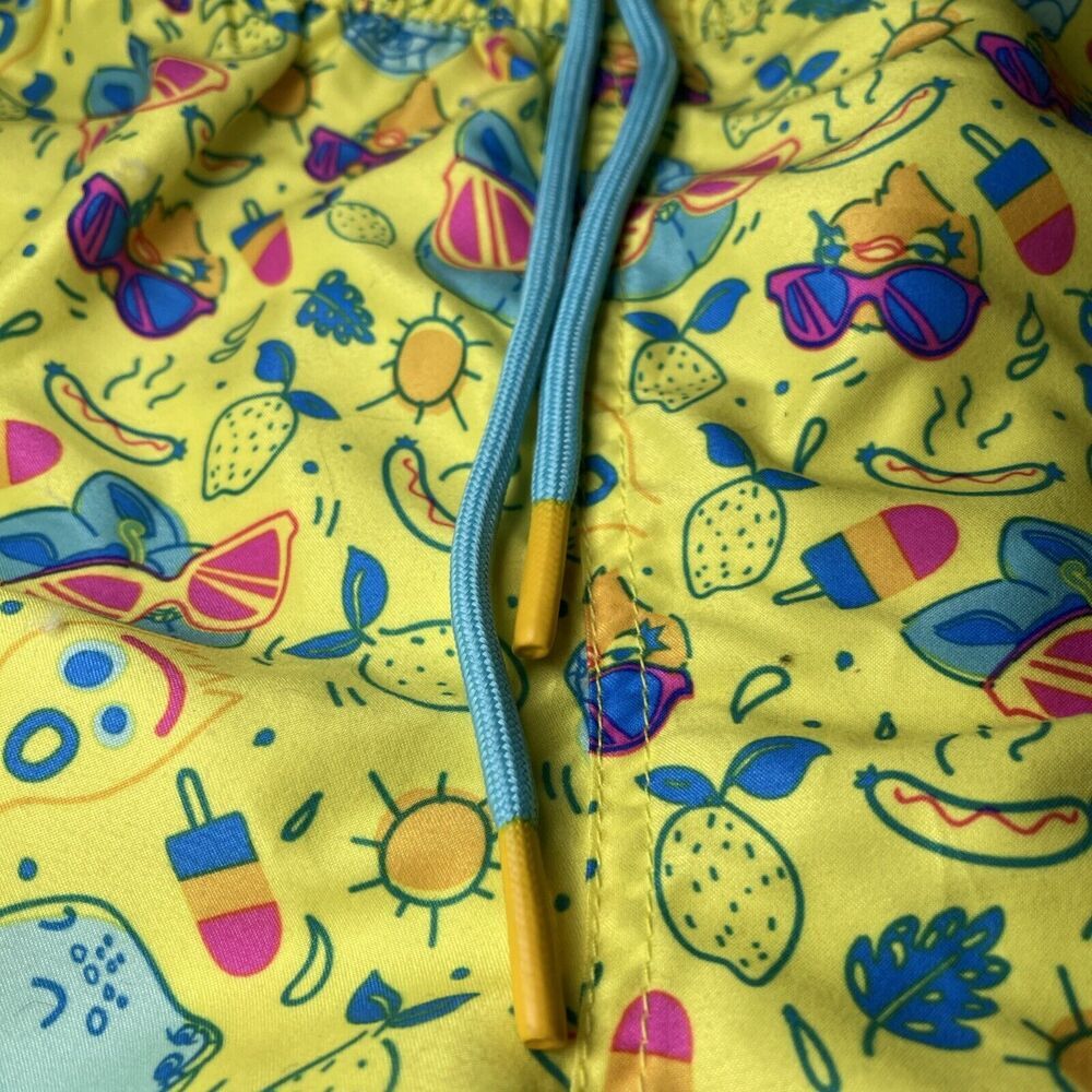 Disney Yellow Swim Trunks with Blue and Pink Accents - Picture 3 of 8